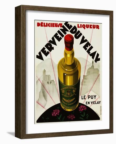 Verveine Duvelay Liqueur Advertisement Poster-Max Ponty-Framed Giclee Print