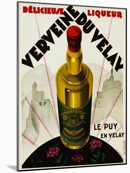 Verveine Duvelay Liqueur Advertisement Poster-Max Ponty-Mounted Giclee Print