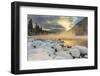 Very cold sunrise over the South Fork of the Flathead River in Hungry Horse, Montana, USA-Chuck Haney-Framed Photographic Print