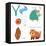 Very Cute Alphabet. Y Letter. Yorkshire Terrier,Yam,Yo-Yo,Yak.-Ovocheva-Framed Stretched Canvas