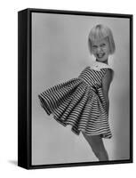 Very Cute Young Model Wearing a Dress-Lisa Larsen-Framed Stretched Canvas