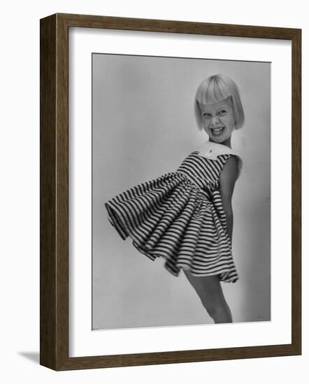 Very Cute Young Model Wearing a Dress-Lisa Larsen-Framed Photographic Print