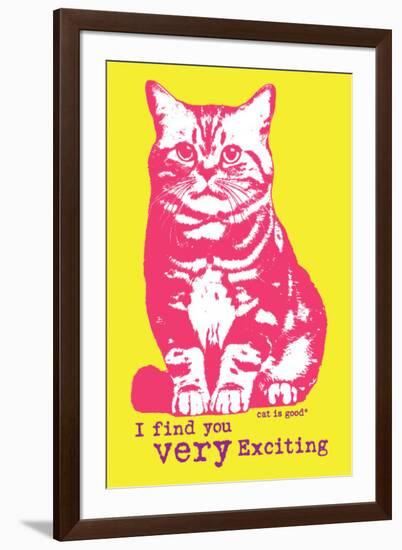 Very Exciting-Cat is Good-Framed Art Print