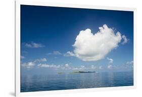 Very flat ocean, Mamanuca Islands, Fiji, South Pacific-Michael Runkel-Framed Photographic Print