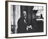 Very Good Portrait of Pianist Vladimir Horowitz Seated at the Piano at His Home in New York-Gjon Mili-Framed Premium Photographic Print