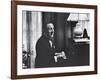 Very Good Portrait of Pianist Vladimir Horowitz Seated at the Piano at His Home in New York-Gjon Mili-Framed Premium Photographic Print