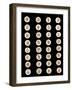 Very Rare Complete Set of Thirty Two Copper Red Yingqing Weiqi Counters, Early 14th Century-null-Framed Giclee Print