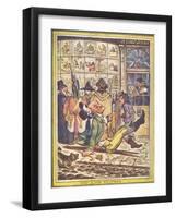 'Very Slippy Weather', 1808-James Gillray-Framed Giclee Print