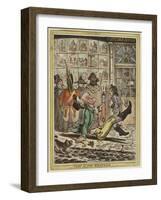 Very Slippy Weather, 1808-James Gillray-Framed Giclee Print