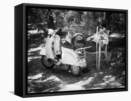 Vespa a Riposo-Pete Richardson-Framed Stretched Canvas