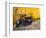 Vespa and Yellow Wall in Old Town, Rhodes, Greece-Tom Haseltine-Framed Photographic Print