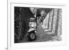Vespa In Alley Amalfi, Italy Poster-null-Framed Photo