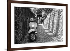 Vespa In Alley Amalfi, Italy Poster-null-Framed Photo