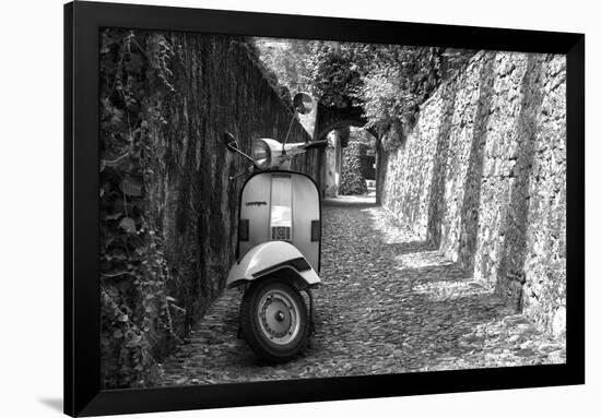 Vespa In Alley Amalfi, Italy Poster-null-Framed Photo