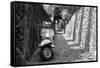 Vespa In Alley Amalfi, Italy Poster-null-Framed Stretched Canvas