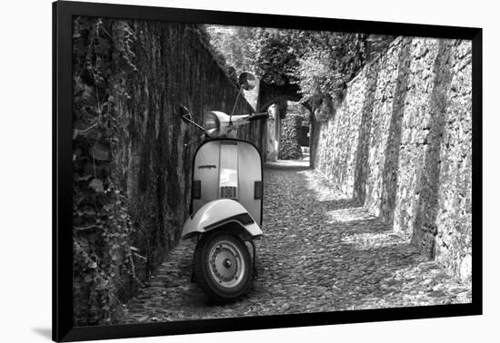 Vespa In Alley Amalfi, Italy Poster-null-Framed Photo