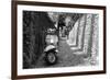 Vespa In Alley Amalfi, Italy Poster-null-Framed Photo