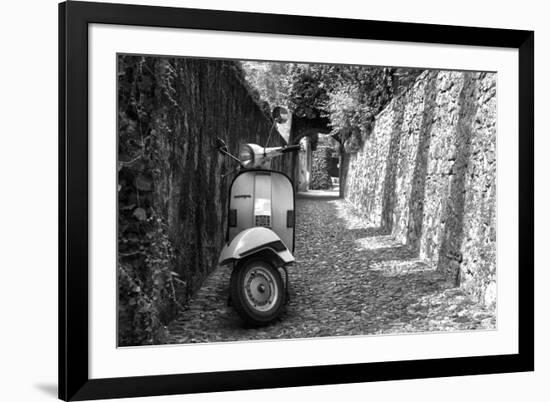 Vespa In Alley Amalfi, Italy Poster-null-Framed Photo