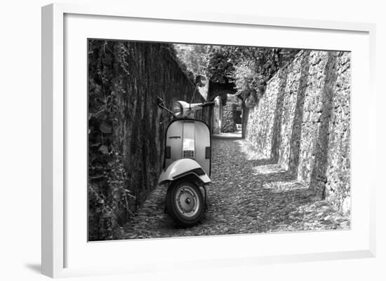 Vespa In Alley Amalfi, Italy-null-Framed Photo