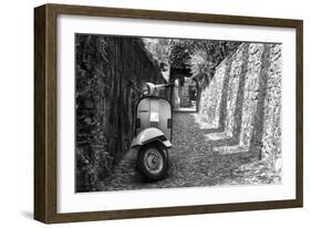 Vespa In Alley Amalfi, Italy-null-Framed Photo