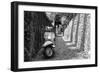 Vespa In Alley Amalfi, Italy-null-Framed Photo