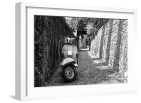 Vespa In Alley Amalfi, Italy-null-Framed Photo