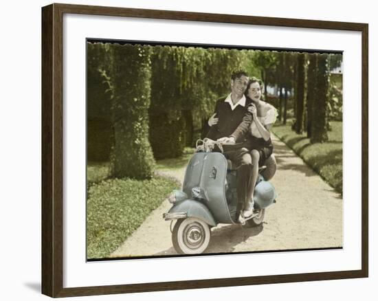 Vespa Scooter 1960s-null-Framed Photographic Print