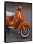 Vespa Scooter, Llanes, Spain-Walter Bibikow-Framed Stretched Canvas