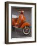 Vespa Scooter, Llanes, Spain-Walter Bibikow-Framed Photographic Print