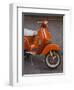 Vespa Scooter, Llanes, Spain-Walter Bibikow-Framed Photographic Print