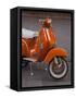 Vespa Scooter, Llanes, Spain-Walter Bibikow-Framed Stretched Canvas