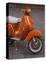 Vespa Scooter, Llanes, Spain-Walter Bibikow-Stretched Canvas