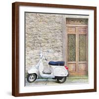 Vespa with Porte Vecchio-Tosh-Framed Art Print