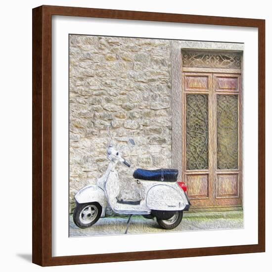 Vespa with Porte Vecchio-Tosh-Framed Art Print