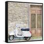 Vespa with Porte Vecchio-Tosh-Framed Stretched Canvas