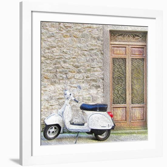 Vespa with Porte Vecchio-Tosh-Framed Art Print