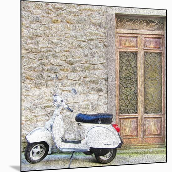 Vespa with Porte Vecchio-Tosh-Mounted Art Print