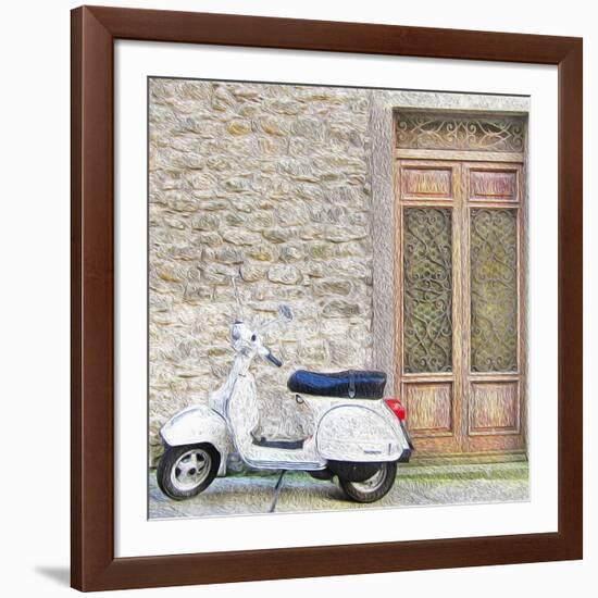 Vespa with Porte Vecchio-Tosh-Framed Art Print