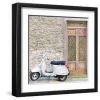 Vespa with Porte Vecchio-Tosh-Framed Art Print