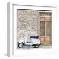 Vespa with Porte Vecchio-Tosh-Framed Art Print