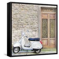 Vespa with Porte Vecchio-Tosh-Framed Stretched Canvas