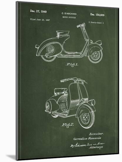 Vespa-Patent-Mounted Art Print