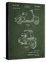 Vespa-Patent-Stretched Canvas