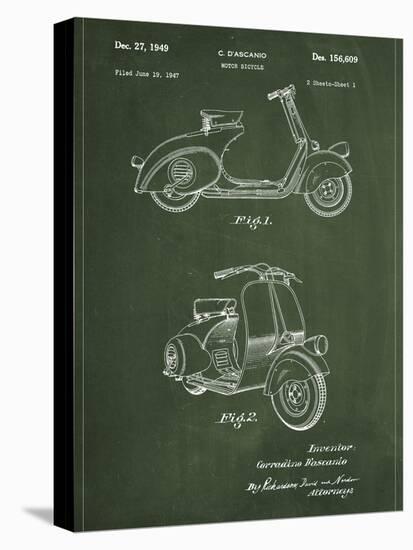 Vespa-Patent-Stretched Canvas