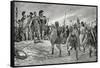 Vespasian Rescued by His Son Titus, Illustration from 'Hutchinson's History of the Nations', c.1910-Richard Caton Woodville-Framed Stretched Canvas