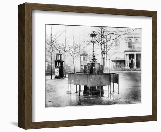 Vespasienne (Public Urinal) on the Grands Boulevards, Paris, C.1900 (B/W Photo)-French Photographer-Framed Giclee Print