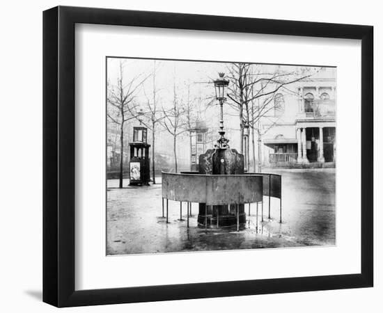 Vespasienne (Public Urinal) on the Grands Boulevards, Paris, C.1900 (B/W Photo)-French Photographer-Framed Giclee Print