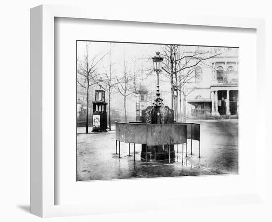 Vespasienne (Public Urinal) on the Grands Boulevards, Paris, C.1900 (B/W Photo)-French Photographer-Framed Giclee Print