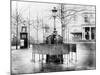 Vespasienne (Public Urinal) on the Grands Boulevards, Paris, C.1900 (B/W Photo)-French Photographer-Mounted Giclee Print