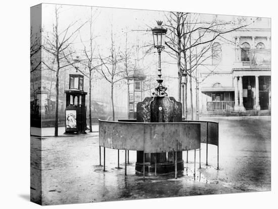 Vespasienne (Public Urinal) on the Grands Boulevards, Paris, C.1900 (B/W Photo)-French Photographer-Stretched Canvas